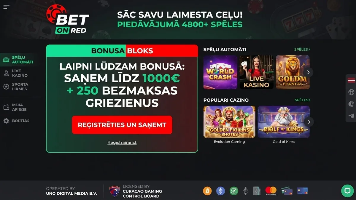 Reģistrācija ar bonusu